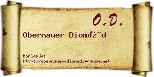 Obernauer Dioméd névjegykártya
